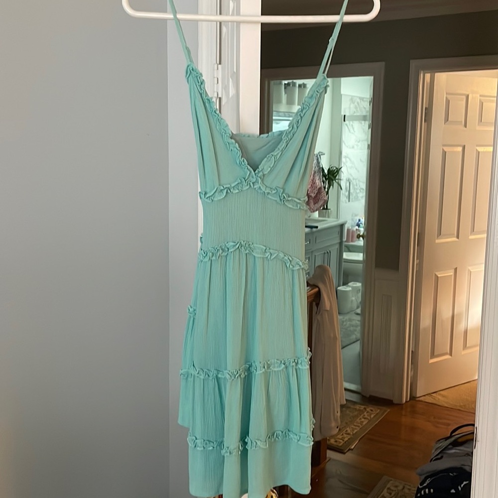 Aqua blue sundress